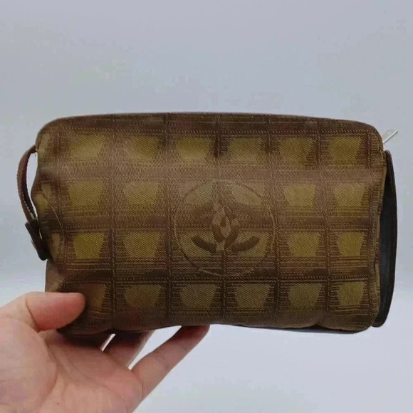 Chanel Travel  Line Brown Pouch - Picture 1 of 13